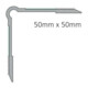 ELLEN Protection bord de mur MS50 à visser alu orange, L50 x H50 x L1000-4