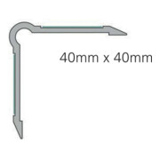 ELLEN Protection de bordure murale MS40 à coller alu gris, L40 x H40 x L1000-4