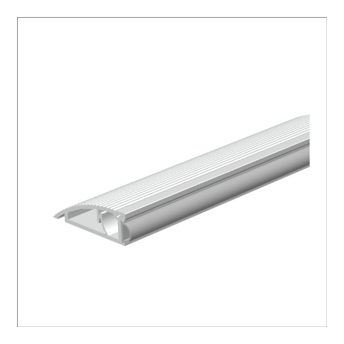 ELLEN Rail d'arrêt de porte AKW à visser alu argenté, L1200 x H20 x P63