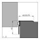 ELLEN Renovation rail L.1800mm I.55mm Aluminium anodisé argent avec vis-3