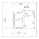 ELLEN Stahlzargendichtung K2154 z. einstecken W-PVC weiß, L 5mtr-3
