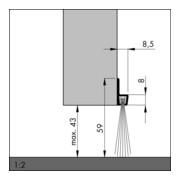 ELLEN Tor-Türdichtschiene IBS 60, 0308403 2500mm Aluminium alufarben-3