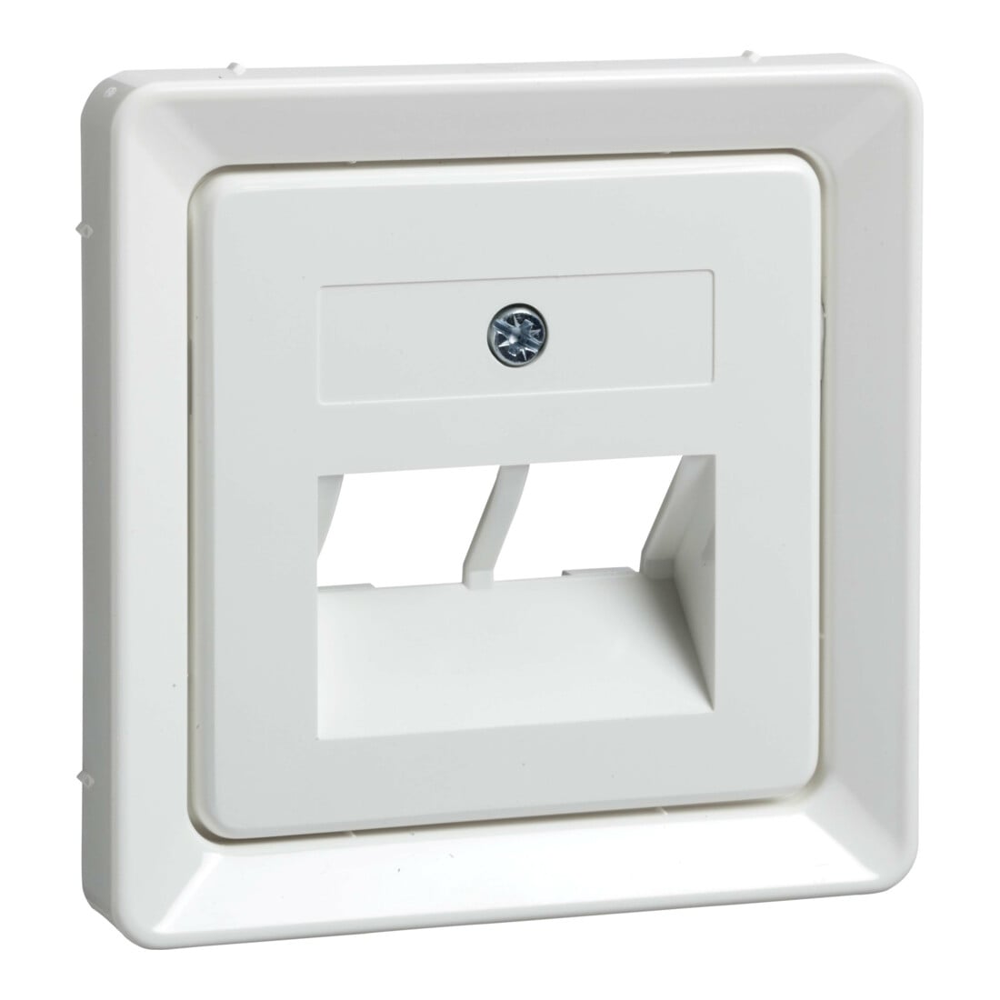 Elso Plaque centrale UAE 2xRJ45 blanc pur 503664
