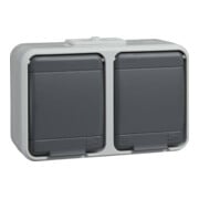 Elso Prise 2x AP44 horizontale lumière/gris basalte 445409-1