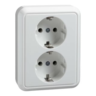 Elso Prise 2x rouge/blanc semi-encastrée 235404