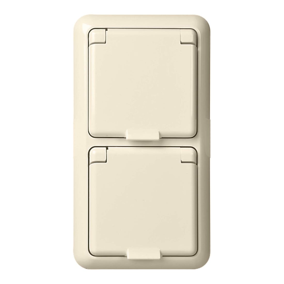 Elso Prise encastrée double IP44 blanc pur 225414