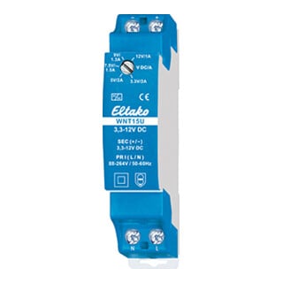 ELTAKO Alimentation à découpage large plage WNT15U 3,3-12VDC
