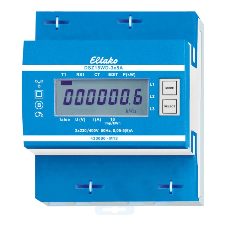 Eltako Compteur de courant triphasé convertisseur MID DSZ15WD-3x5A