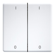 Eltako Double bascule gravée au laser pour 55x55 mm rws/brillant DW-FT55-wg+IO-1
