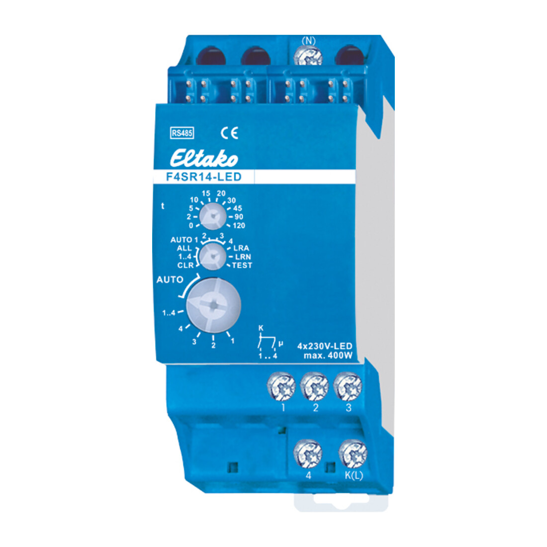 Eltako Funk-Stromstoßrelais RS485, 4 Kanal F4SR14-LED