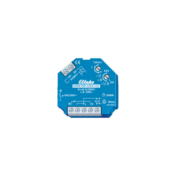 Eltako Interrupteur à impulsion 1S non libre de potentiel 10A ESR61NP-230V+UC