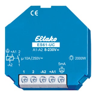 Eltako Interrupteur à impulsion 8-230VUC, 1S, 16A ES61-UC