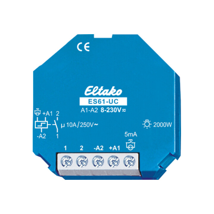 Eltako Interrupteur à impulsion 8-230VUC, 1S, 16A ES61-UC