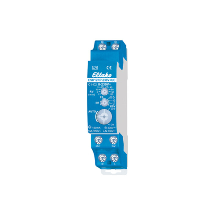 Eltako Interrupteur à impulsion 8-230VUC, 1S, 16A ESR12NP-230V+UC