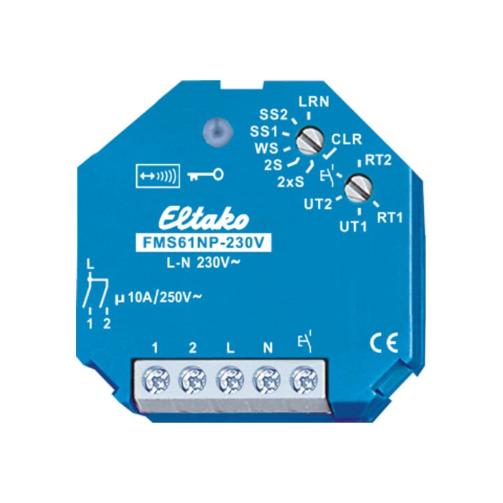 Eltako Interrupteur à impulsion multifonction sans fil FMS61NP-230V
