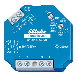 Eltako Interrupteur à impulsion multiple 1+1S, potentiel libre 10A ESR61M-UC
