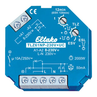 Eltako Interrupteur temporisé d’escalier 8-230VUC,1S,16A TLZ61NP-230V+UC