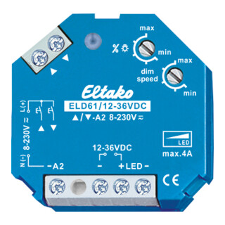 Eltako Interrupteur variateur LED 12-36V DC ELD61/12-36V