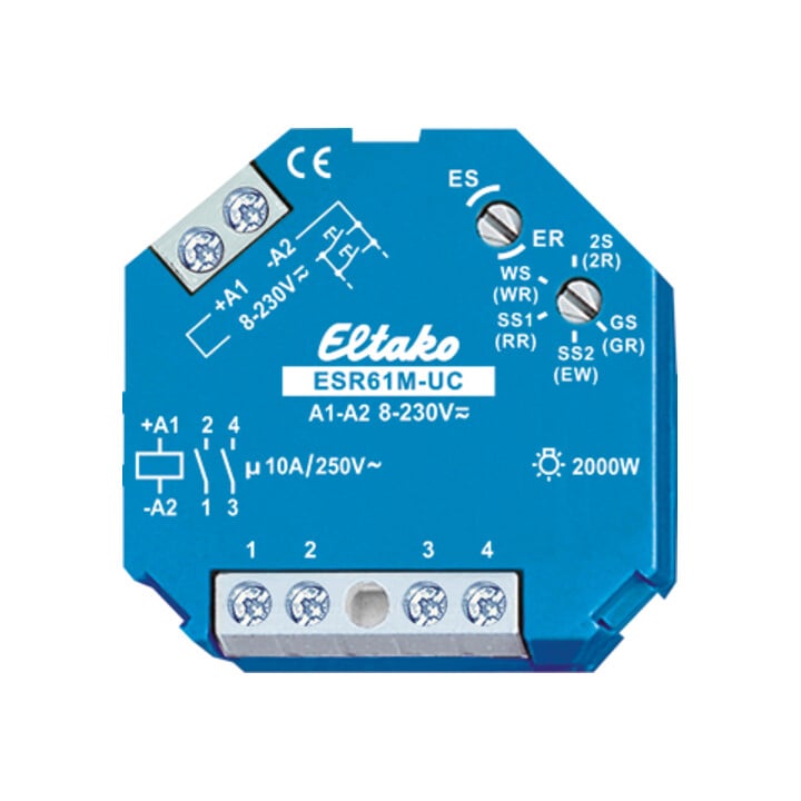 Eltako Multi.-Stromstoßschalter 1+1S. pot.frei 10A ESR61M-UC
