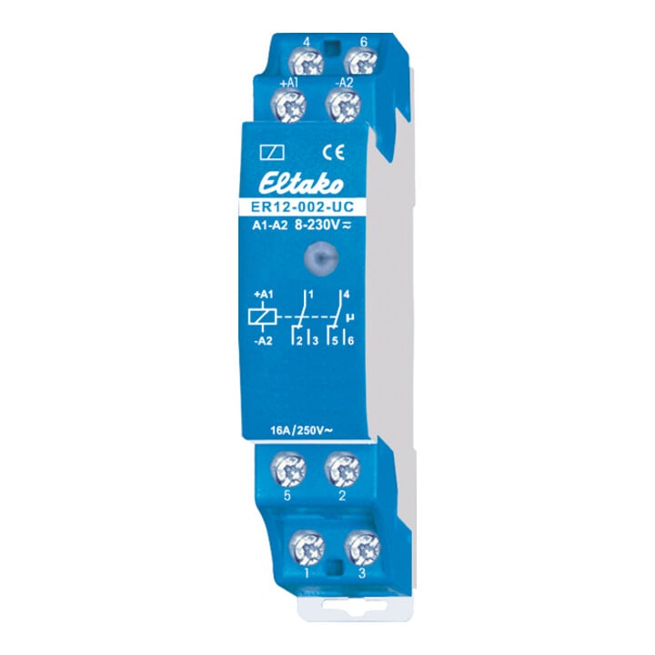 Eltako Relais de commande pour rangée-EB 2W potentiel libre 16A/250V ER12-002-UC