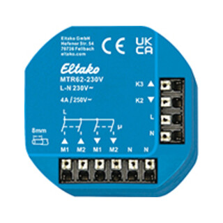 ELTAKO Relais de séparation moteur MTR62-230V 2+2 contacteurs 4A 250V AC