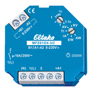 Eltako Relais temporisé multifonction 0,1s-1h, 10A, 1W MFZ61DX-UC