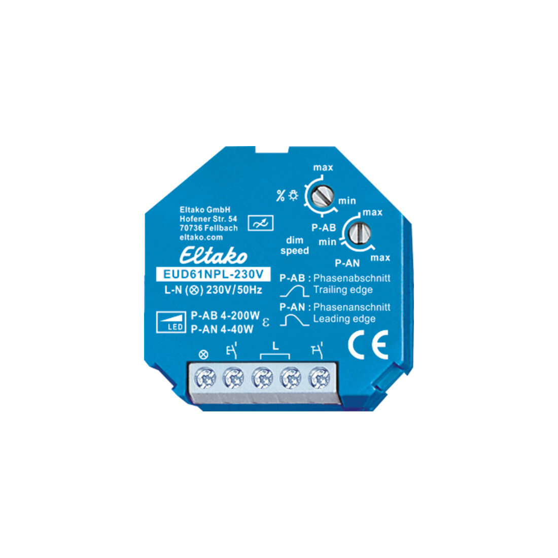 Eltako Universal-Dimmschalter Mindestlast nur 4W EUD61NPL-230V