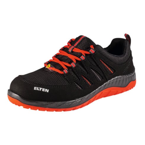 ELTEN Calzatura bassa nera/rossa MADDOX Black-Rosso Low ESD, S3, Numero UE: 37