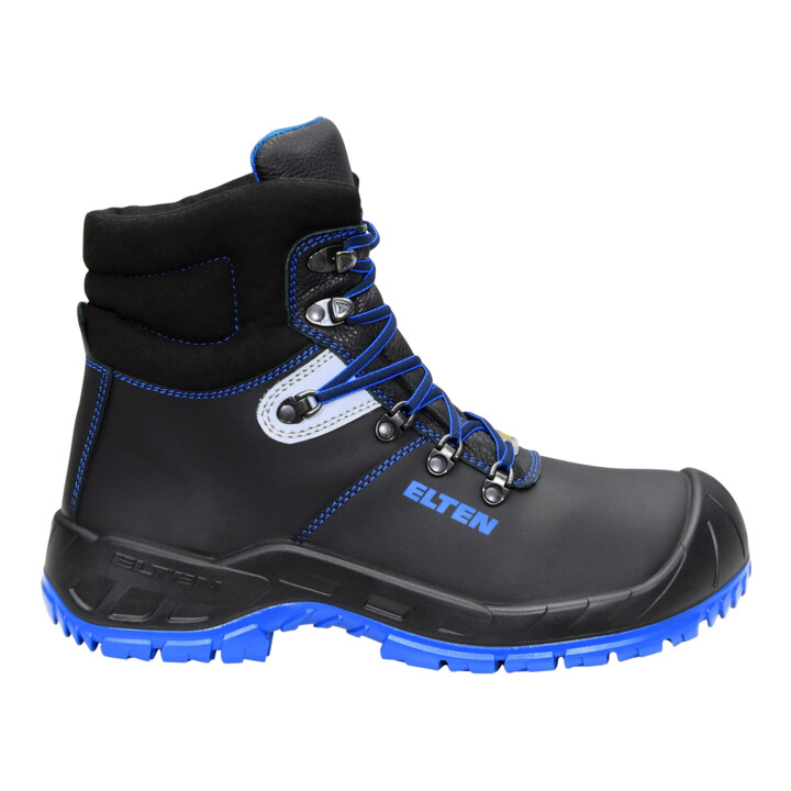 ELTEN Hoge veterschoen zwart/blauw ALESSIO Mid ESD, S3, EU-schoenmaat: 39