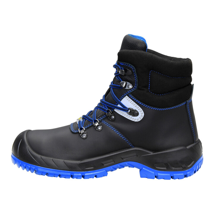 ELTEN Hoge veterschoen zwart/blauw ALESSIO Mid ESD, S3, EU-schoenmaat: 39