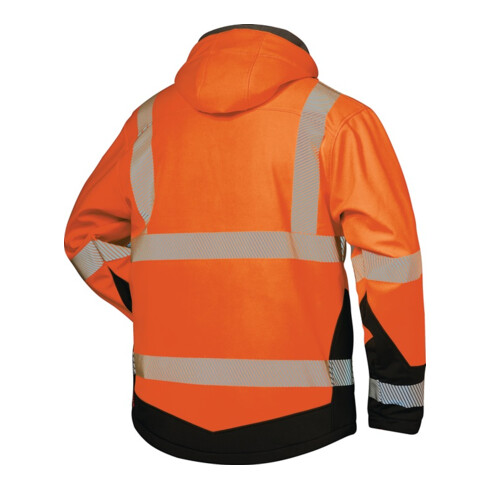 Elysee Warnschutz-Softshelljacke Lukas orange/schwarz