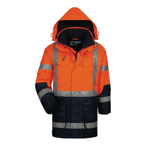 Elysee Warnschutzparka Wallace orange/marine