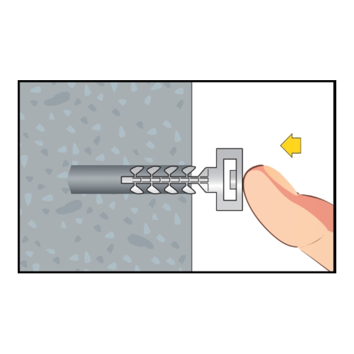CELO Cheville InsertFIX IFS petite tête, gris 6 mm 31 mm