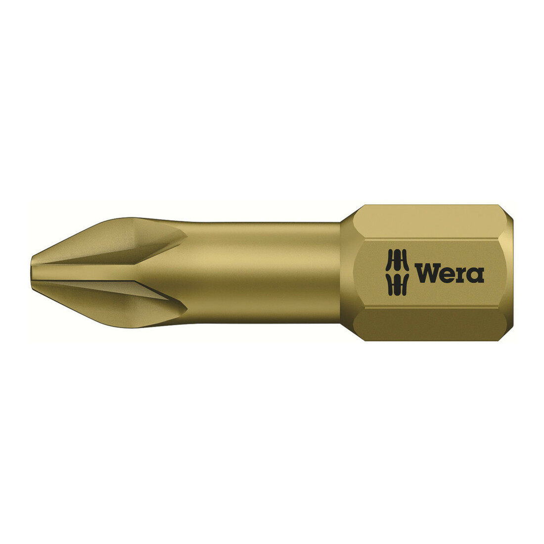 Mèche de torsion Wera Pozidriv, L25 mm, entraînement 1/4", pour bois