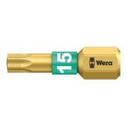 Embout Wera BDC 1/4 pour torx T 15 L. 25 mm BiTorsion, diamanté