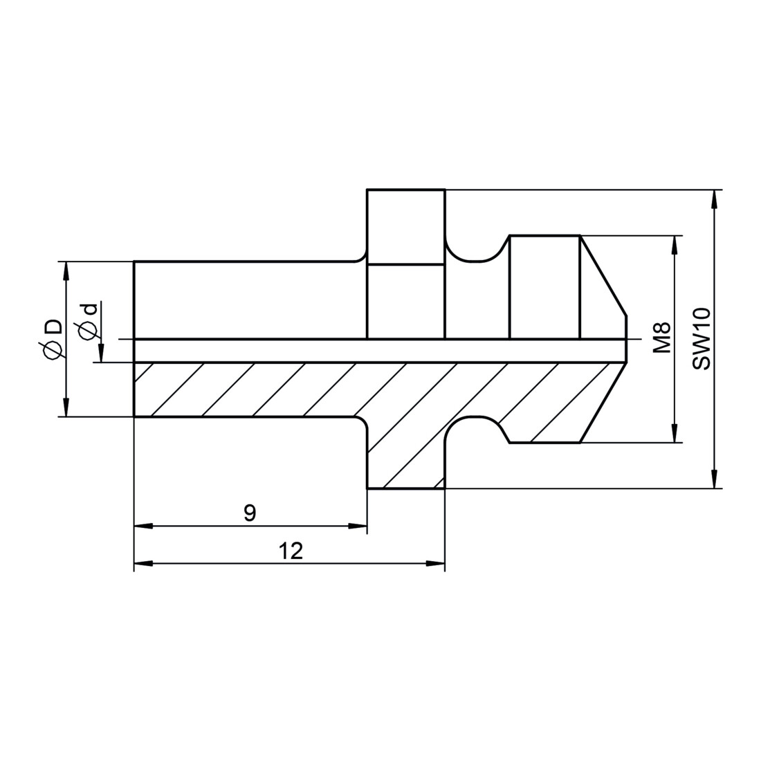 Embout buccal Gesipa V-10/24 (9mm version allongée)