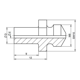Embout buccal Gesipa V-10/29 (9mm version allongée)