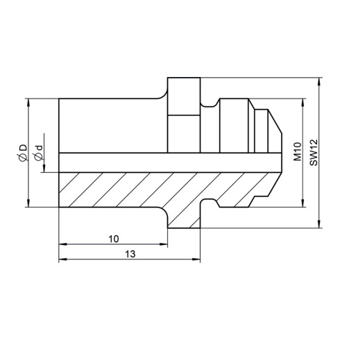 Embout buccal Gesipa V-16/29 (10 mm version allongée)