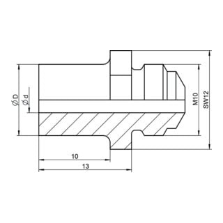 Embout buccal Gesipa V-16/40 (10 mm version allongée)