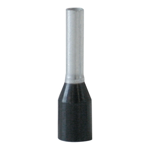 Embout de câble L. L1/L2 14,0/8,0 mm noir avec col en plastique 1,50 (AWG 16) mm