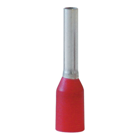 Embout de câble L. L1/L2 14,0/8,0 mm rouge avec col en plastique 1,00 (AWG 17) m
