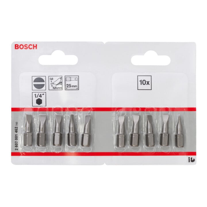 Embout de tournevis Bosch extra dur, S 0,8 x 5,5, 25 mm