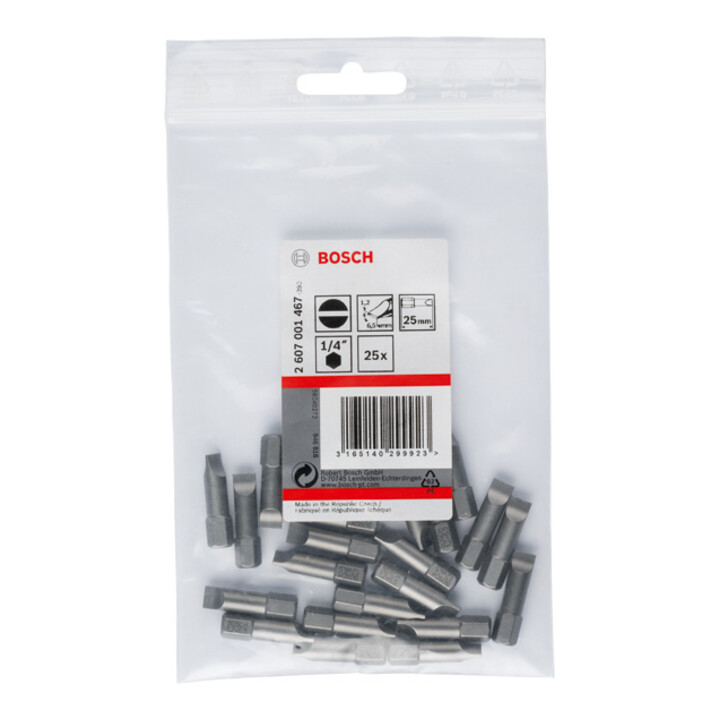 Embout de tournevis Bosch extra dur, S 1,2 x 6,5, 25 mm