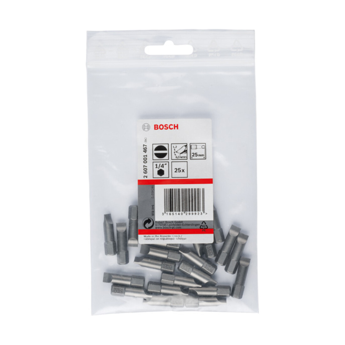 Embout de tournevis Bosch extra dur, S 1,2 x 6,5, 25 mm