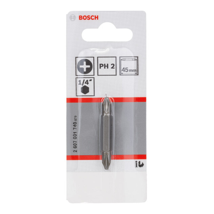Embout de tournevis double PH2; PH2; 45 mm