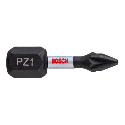 Embout de vissage Impact Control Bosch, 25 mm, 2xPZ1. Pour tournevis