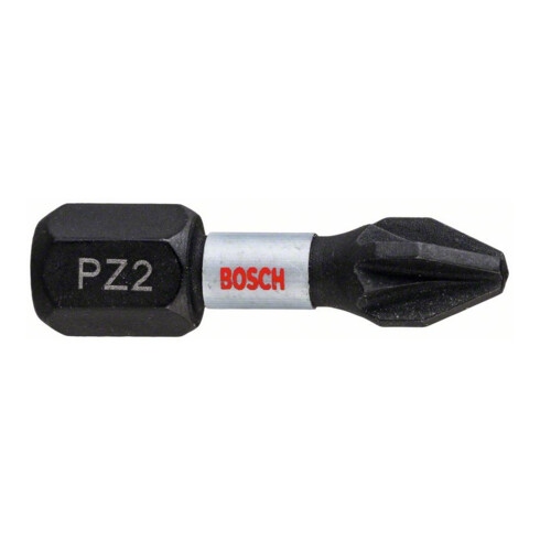 Embout de vissage Impact Control Bosch, 25 mm, 2xPZ2. Pour tournevis