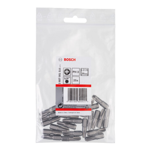 Embout de vissage qualité extra-dure PH 3, 25 mm