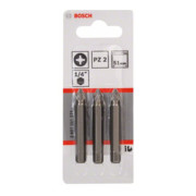 Mèche Bosch Pozidriv Bit, L51 mm, lecteur 1/4", extra dur, paquet de 3-3