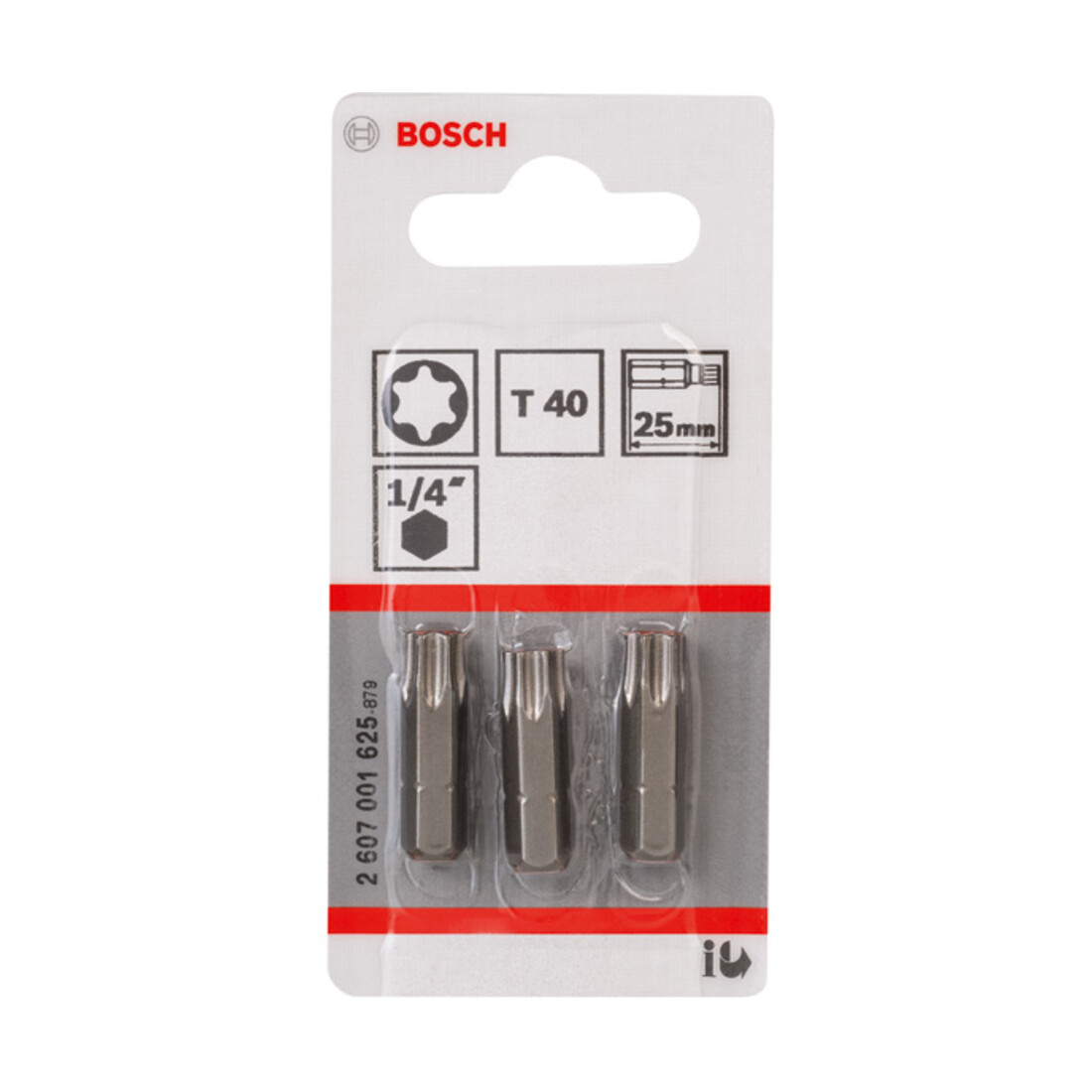 Mèche TX Bosch, L25 mm, entraînement 1/4"', extra dur, paquet de 3